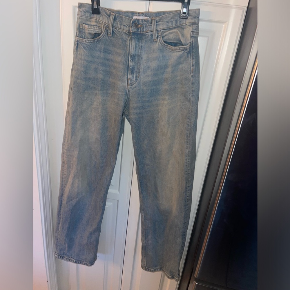 Zara High Waisted Straight Leg Jeans Womens Sz 8